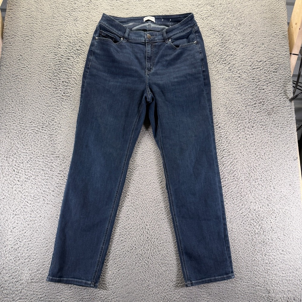 Lane Bryant Jeans Womens 16 Blue Cotton Denim Straight Leg Workwear Faded Travel